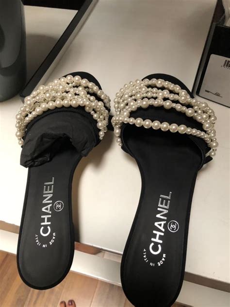 chanel pearl slides|chanel official website.